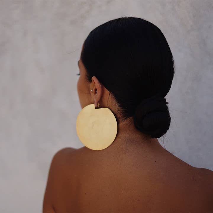 Laka Luka - Wholesale Hoop Earrings - Oversized African Geometric Statement Large Hoop Earrings7