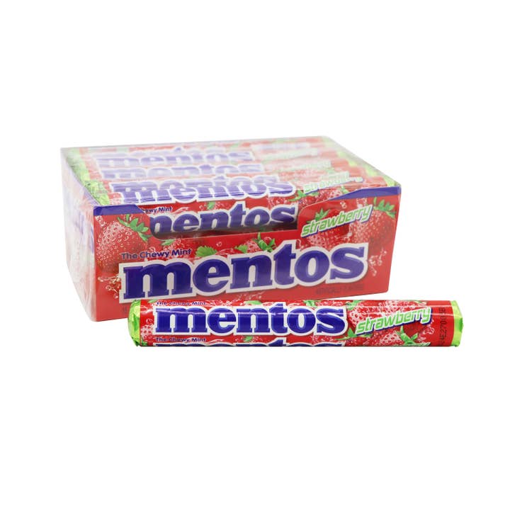 Grandpa Joe's Candy Shop - Wholesale Mints - Mentos Strawberry, 1.32oz, 15ct Case