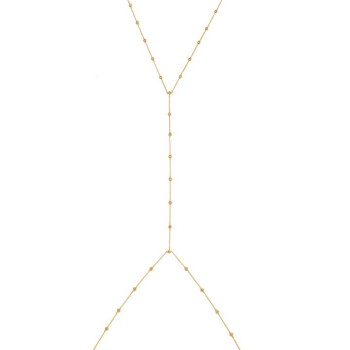 Gold Just A Little Bling Body Chain for wholesale on Faire