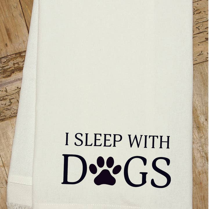 I Sleep with Dogs / Kitchen Towel for wholesale by Second Nature by Hand