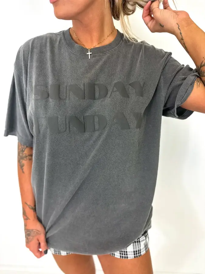 birdie - Wholesale Screen Printed T-Shirt - Women's - Sunday Funday Pepper Graphic Tee0