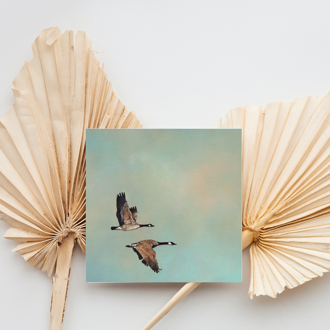 Portrait of Clouds - Wholesale Everyday Greeting Card - Canada Geese Greetings Card "Sacrosanct" - Luxury Cardstock3