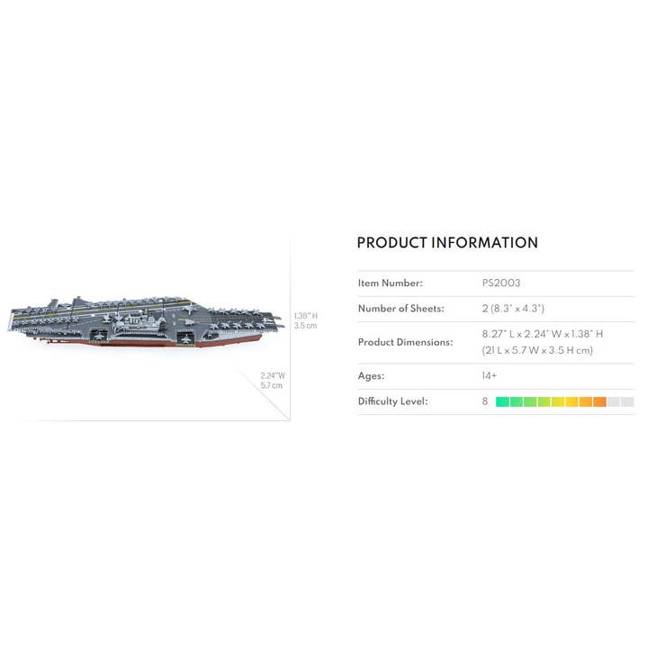 Metal Earth - Wholesale Decorative Tabletop Object - USS Midway Premium Series Metal Earth 3D Model kit5