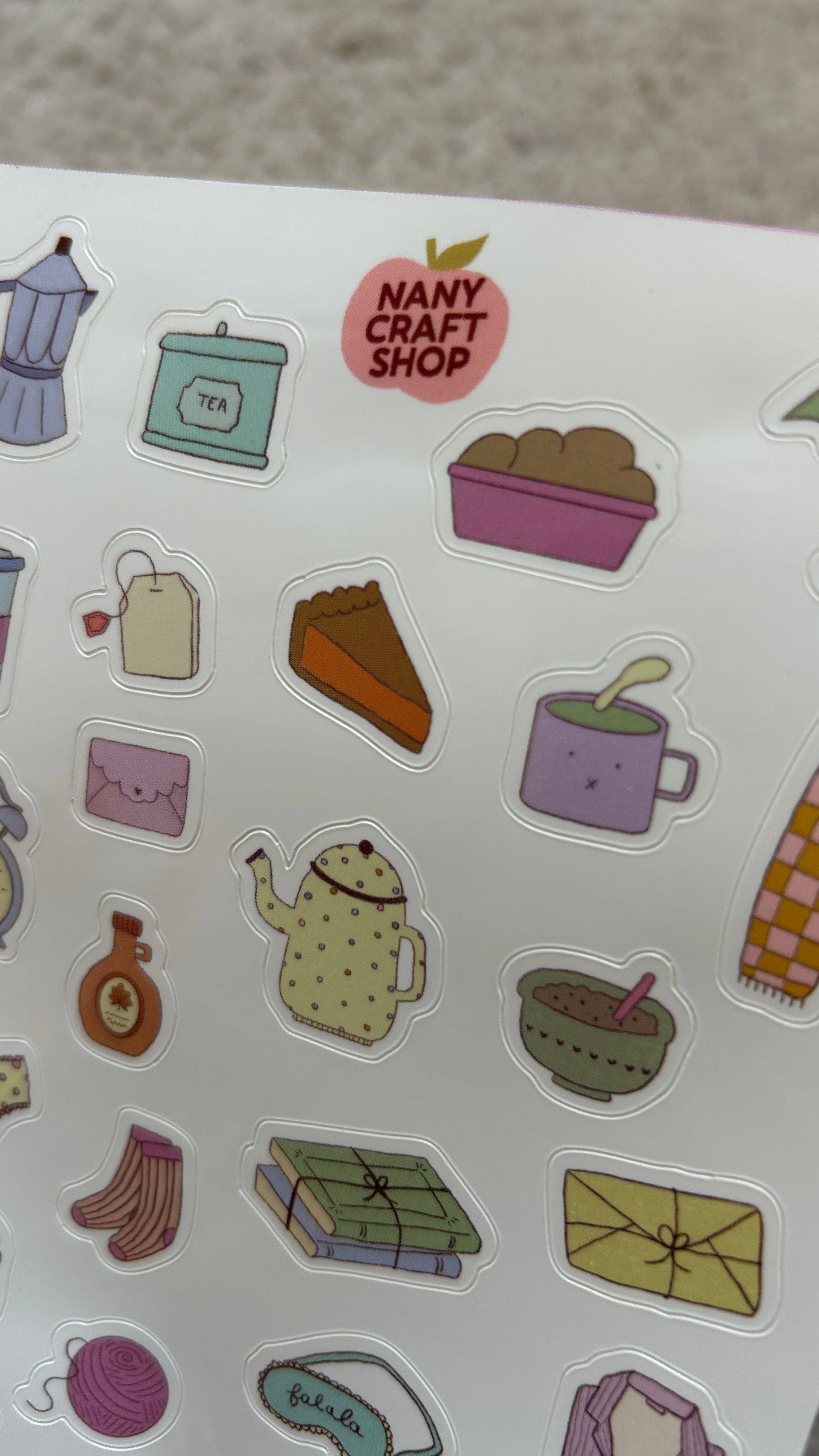 Nany Craft Shop - Wholesale Sticker - A6 sheet of cozy autumn stickers3