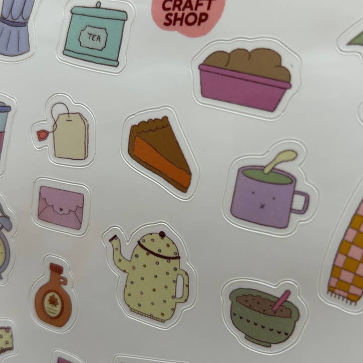 Nany Craft Shop - Wholesale Sticker - A6 sheet of cozy autumn stickers3