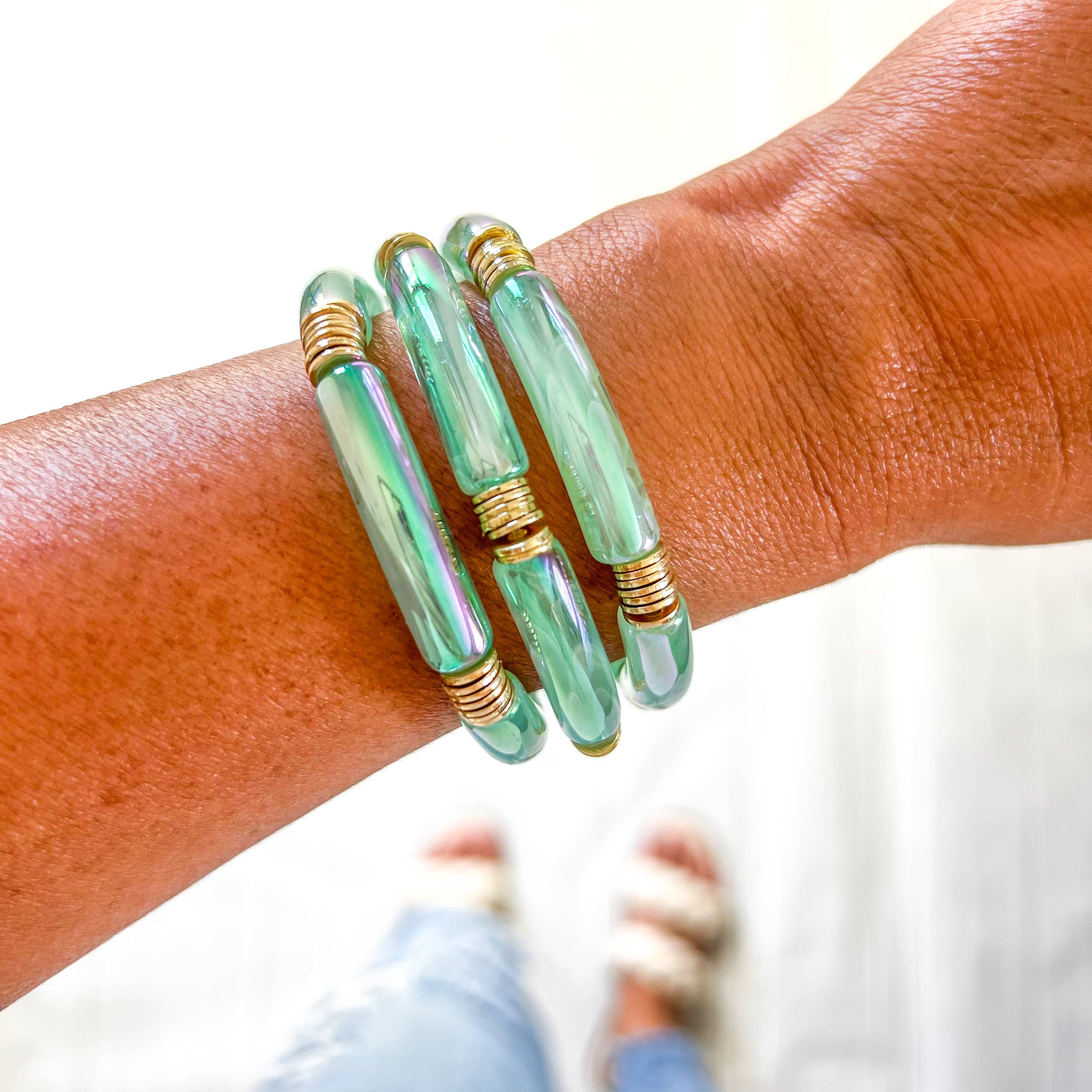 Savvy Bling - Wholesale Beaded Bracelet - Metallic Tube Bracelets102