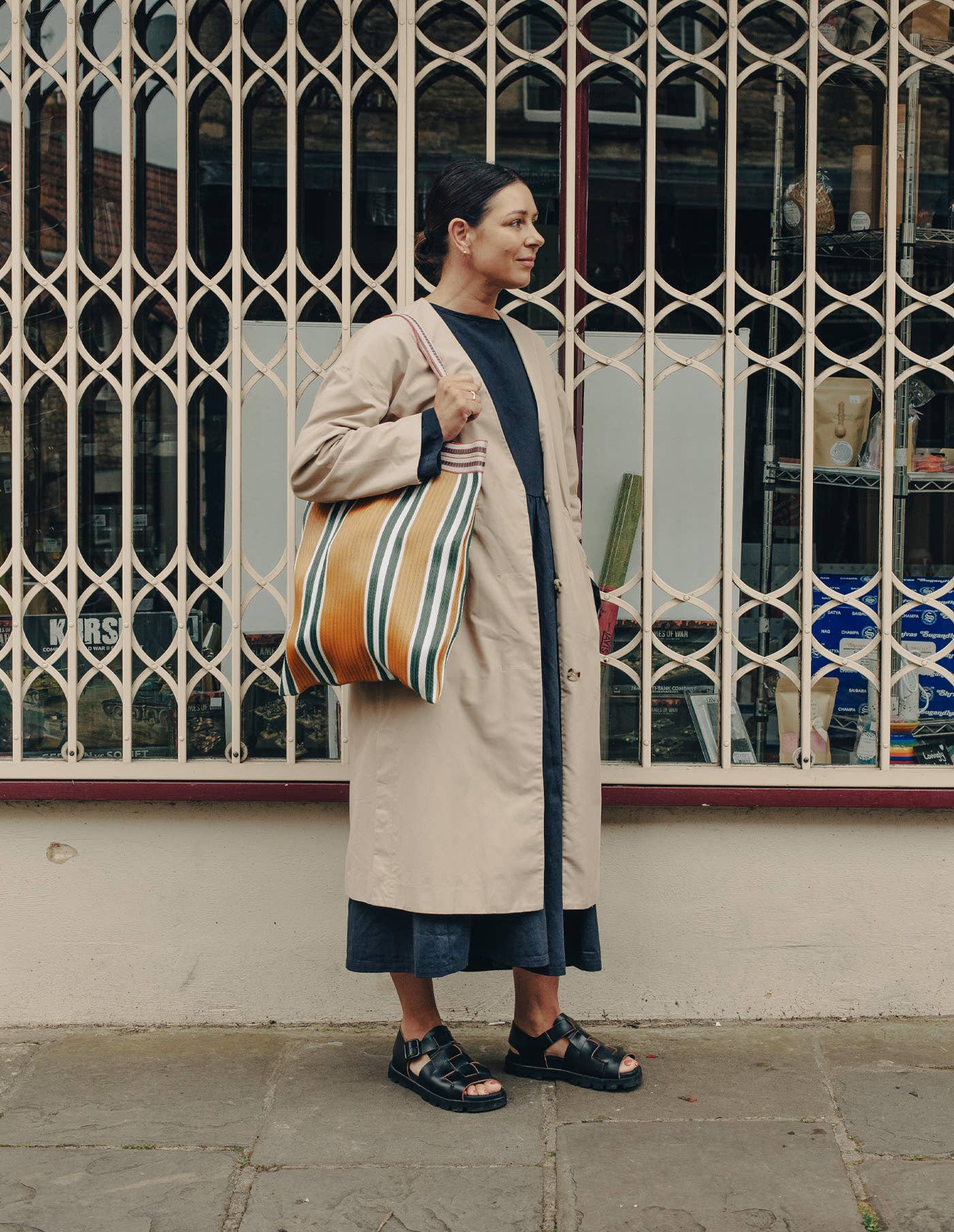 Nordic Muse - Wholesale Huggie Earrings - Gold Double Layer Huggie Hoop Earrings, Waterproof3