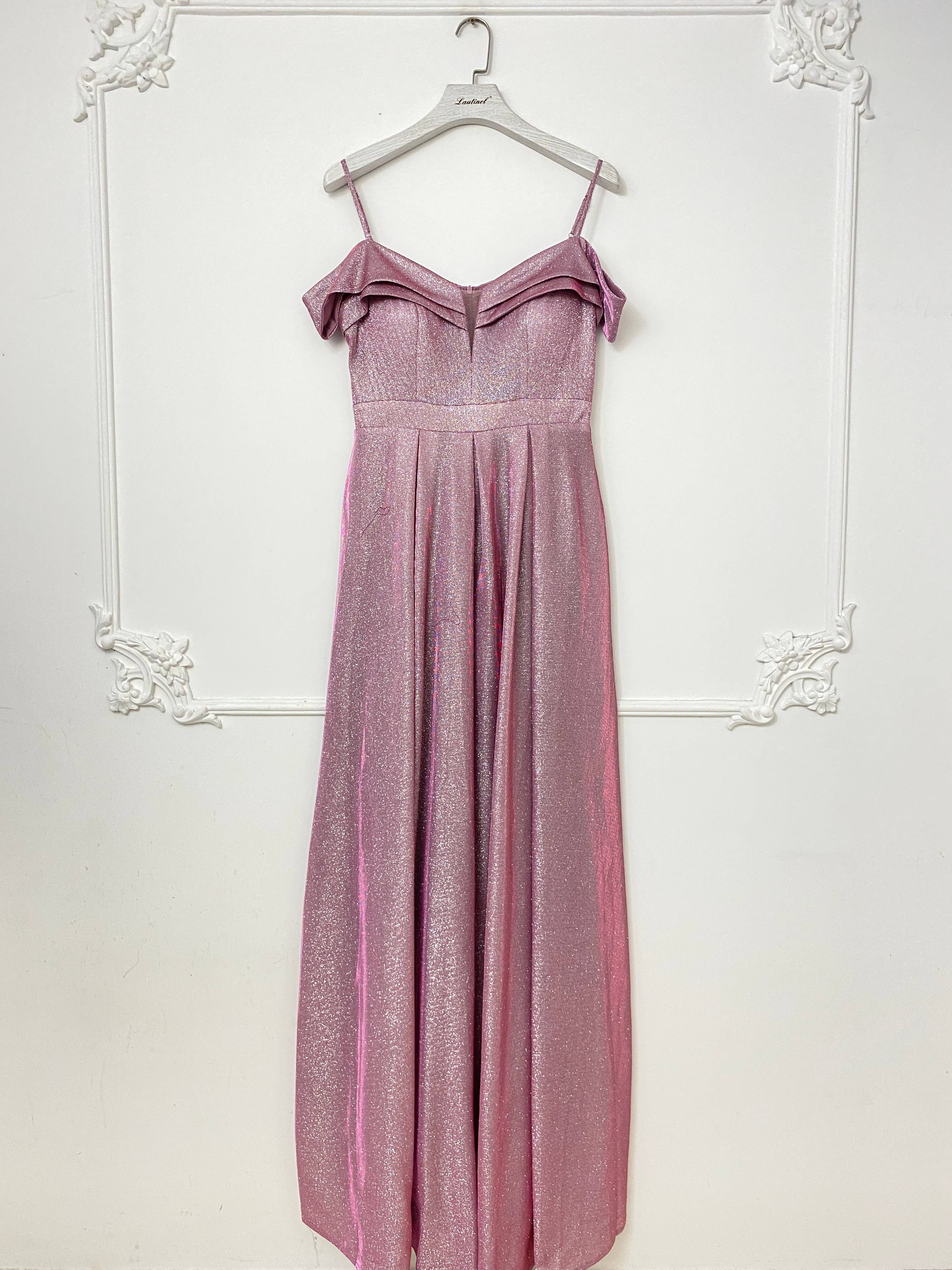 Lautinel - Wholesale Gown - Women's - Boat Neck Sequin Long Evening Dress R183611