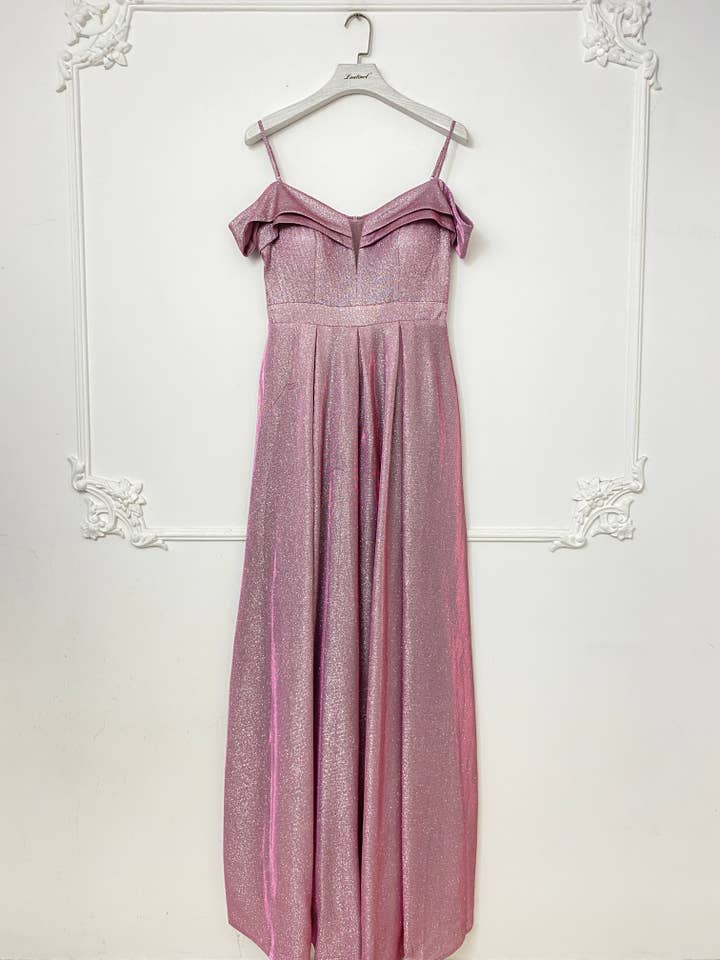 Lautinel - Wholesale Gown - Women's - Boat Neck Sequin Long Evening Dress R183611