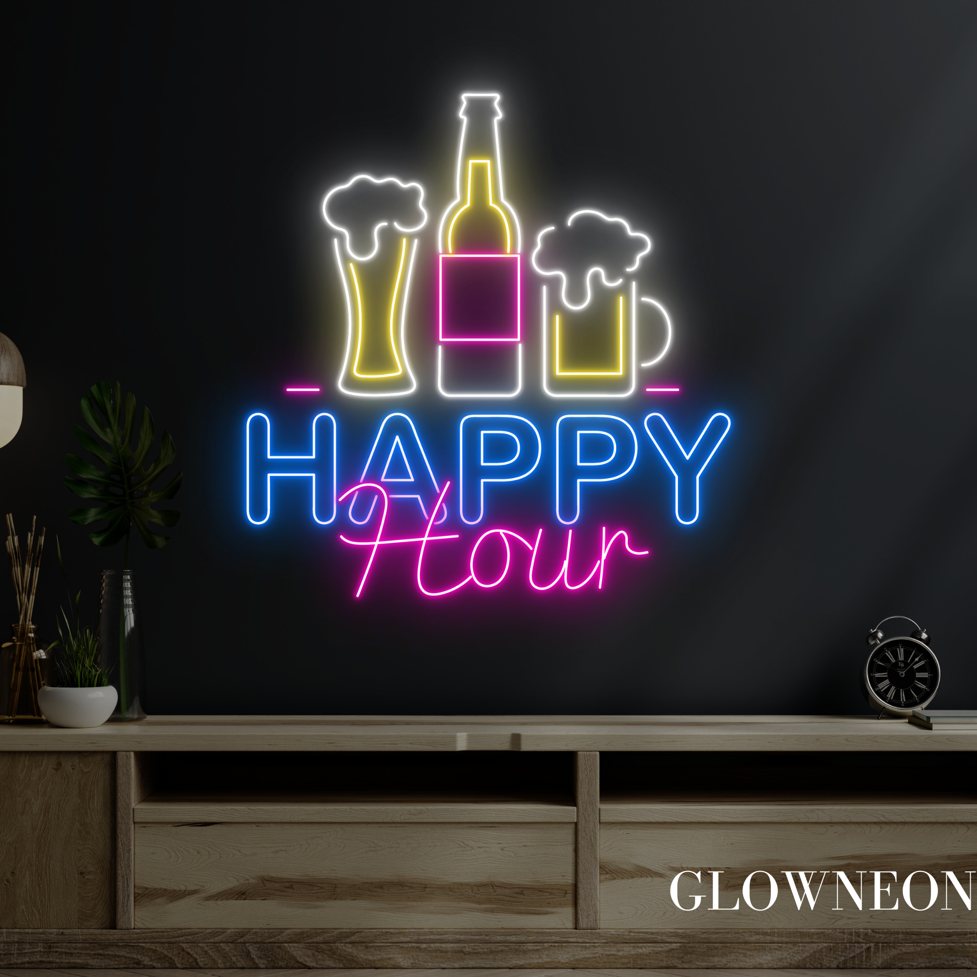 Glow Neon - Wholesale Neon Sign - Happy Hour Neon Sign, Happy Hour Beer Club Wall Led Light3