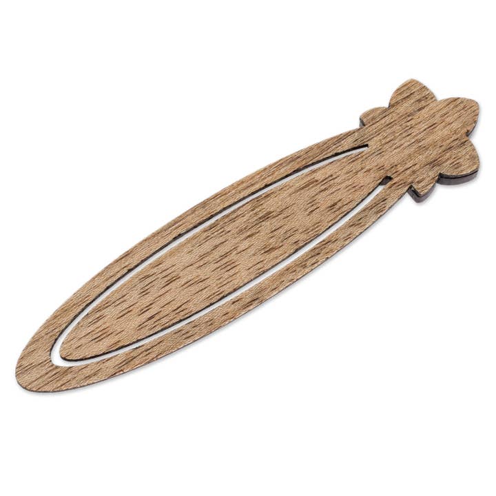 NOVICA - Wholesale Bookmark - Novica Handmade Sarchi Flower Teak Wood Bookmark