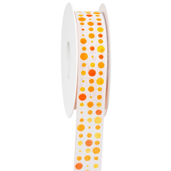 Ruban Couleur Points, B25Mm, L18M, Jaune pour la vente par Vosteen