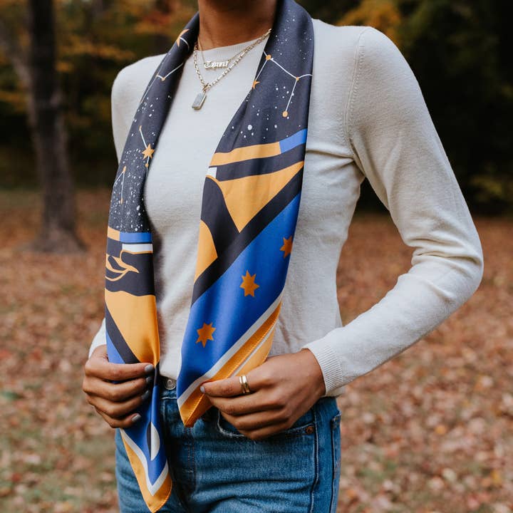 Arlo Goods - Vente Écharpe – femme - Foulard en soie Constellation2