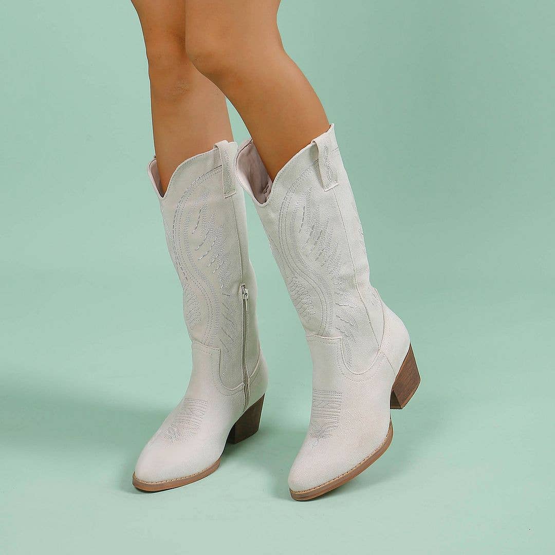 J.Adams Shoes - Wholesale Cowboy Boots - Women's - Roundup | White4