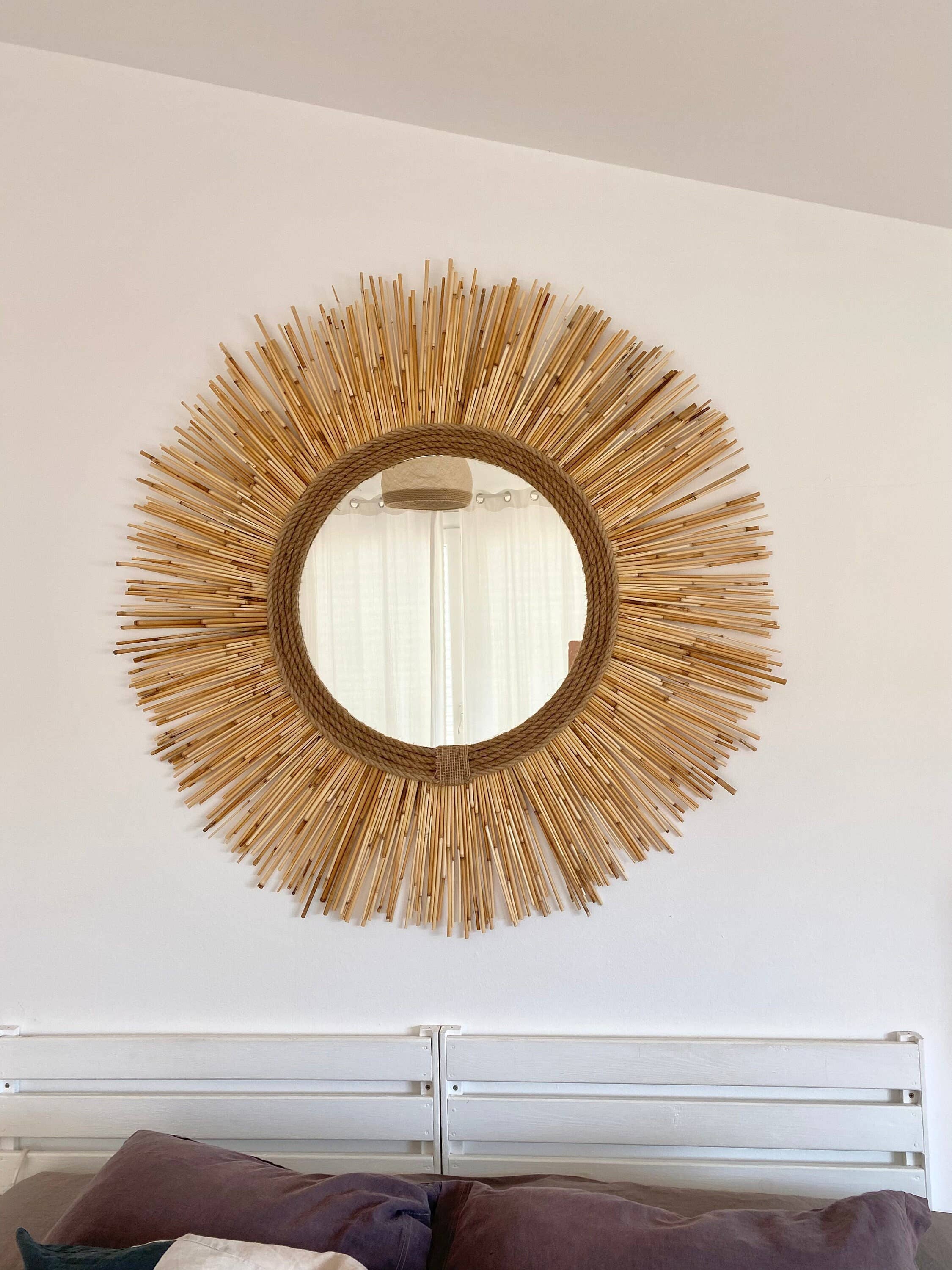 Geometrik Design - Wholesale Wall Stone - Decorative Bamboo Wall Mirror3