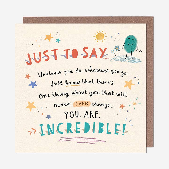 You Are Incredible General Card for wholesale by Pigment Productions Ltd