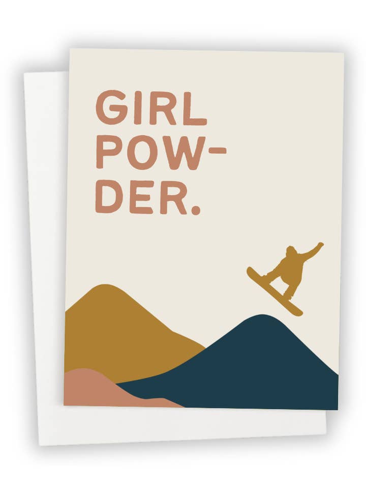Girl Powder Board for wholesale by Send It Greeting Cards