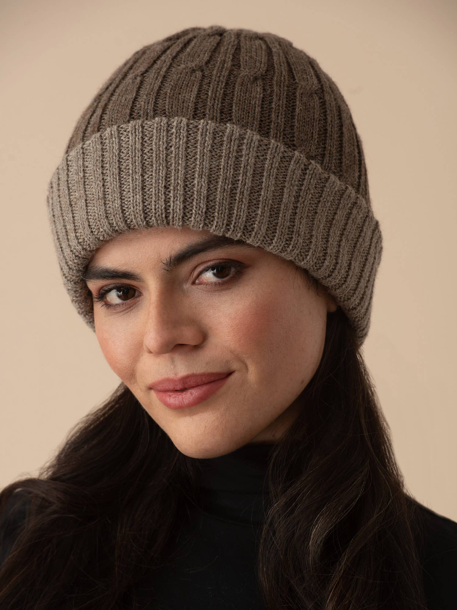 WUAMAN - Alpaca - Wholesale Beanie - Women's - Reversible Baby Alpaca Beanie | Unisex Hat | Cable Knit12