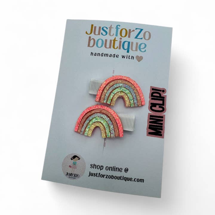 Mini pinzas de pelo arcoíris para venta al por mayor de JustforZo boutique, Inc.