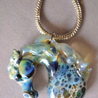 Equestrian Horse Head Pendant, Cowboy Jewelry Gift for wholesale by GLASSnFIRE