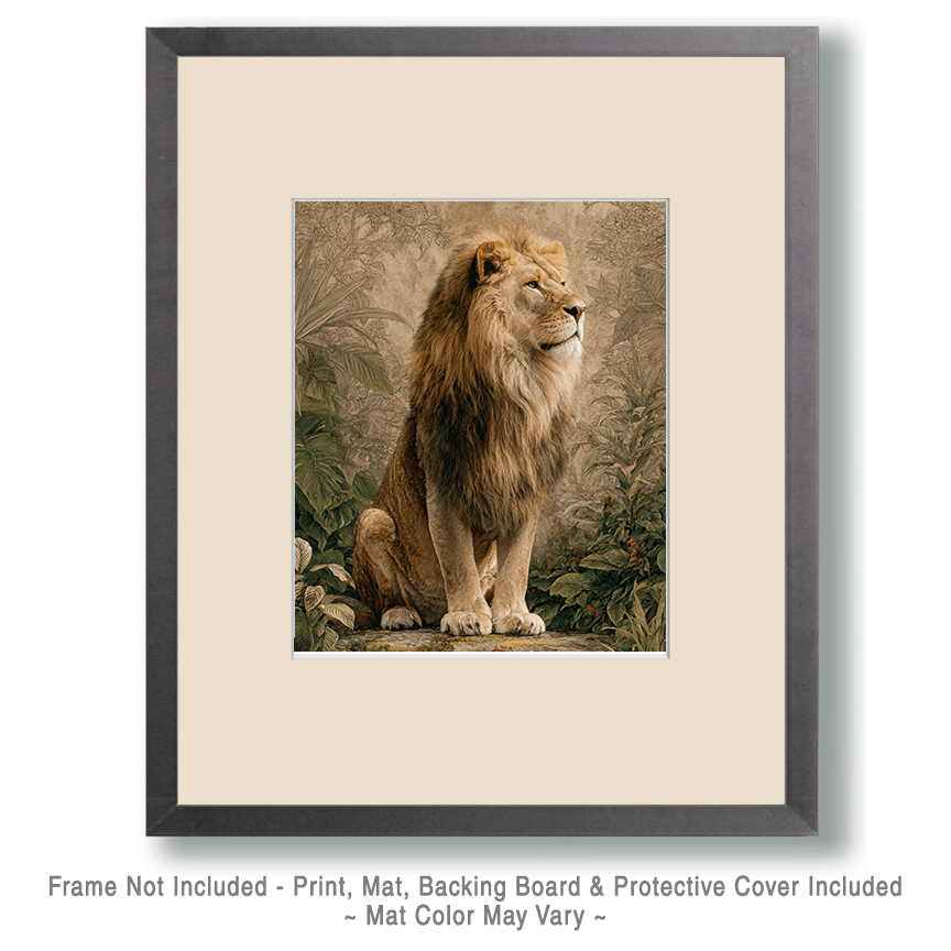 Mowbi – wholesale Art print – Floral Meerkat - Zoo Animals - Biophilic Wildlife Art Print - 8"x10" Artwork for 11"x14" Frame1