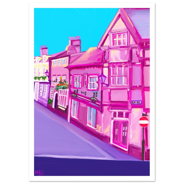Elm Hill in Norwich for wholesale by Mabel Pamela Art