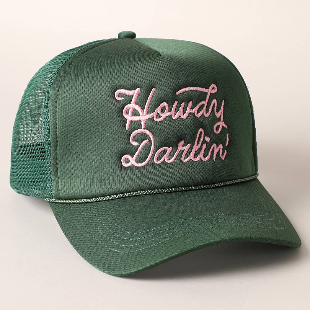 Fashion City - Wholesale Trucker Hat - Women's - Howdy Darlin' Embroidered Mesh Back Trucker Cap5