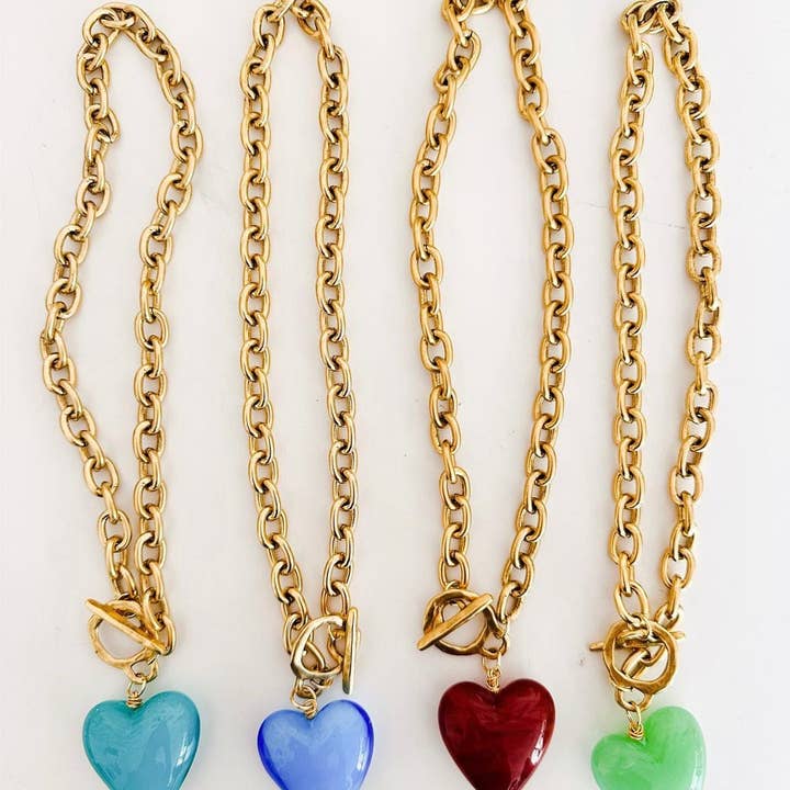 sccollection - Wholesale Pendant/Charm Necklace - Amore Murano Glass Heart Necklace22