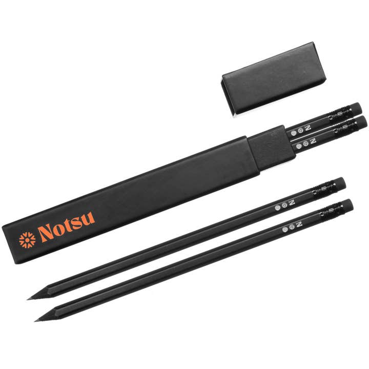 Notsu - Wholesale Pencil - All Black Pencil Set | Premium #2 Lead Pencils (Set of 4)4