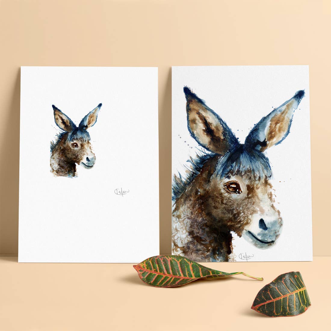 Kate Moby - Wholesale Art Print - Inky Donkey Luxury Giclee Unframed Print1