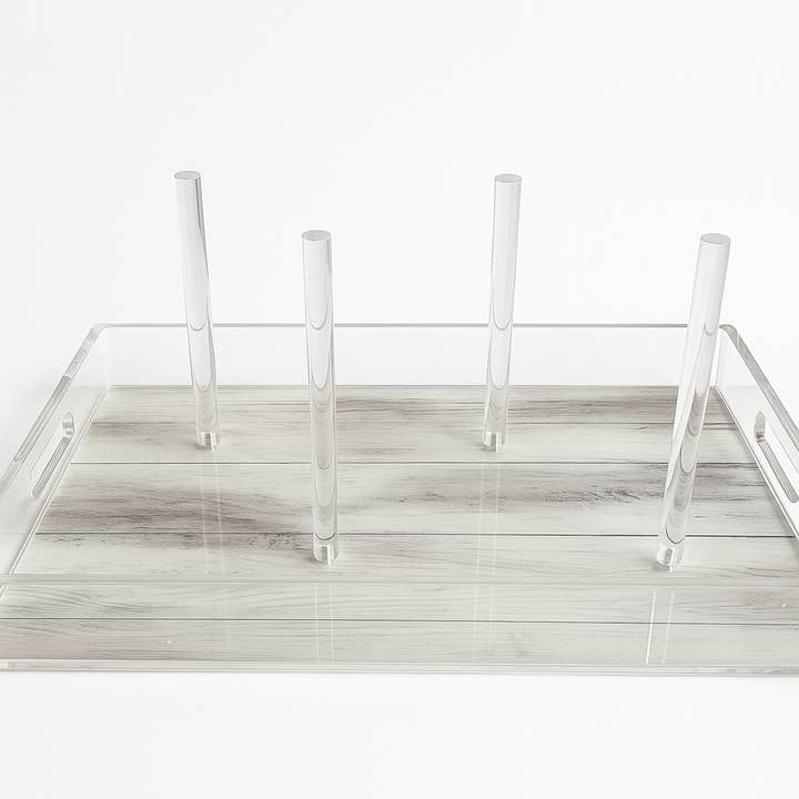 Bagel Charcuterie Tray - White Wood for wholesale by Maven Home