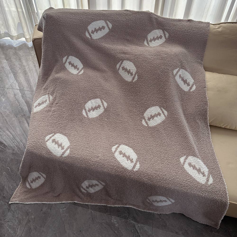HIDDENBRAND - Wholesale Throw Blanket - football soft cozy knit sofa flannel throw blanket2