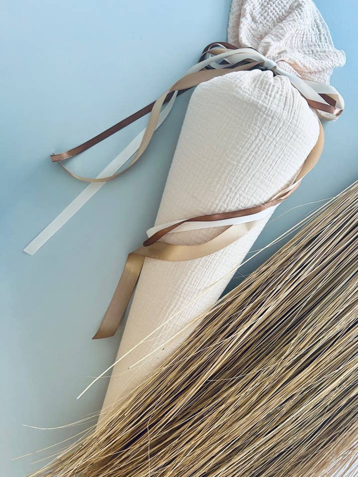 Cono scolastico in mussola fatto a mano in beige – 70 cm | OEKO-TEX® per la vendita all'ingrosso da parte di Küstenfieber®