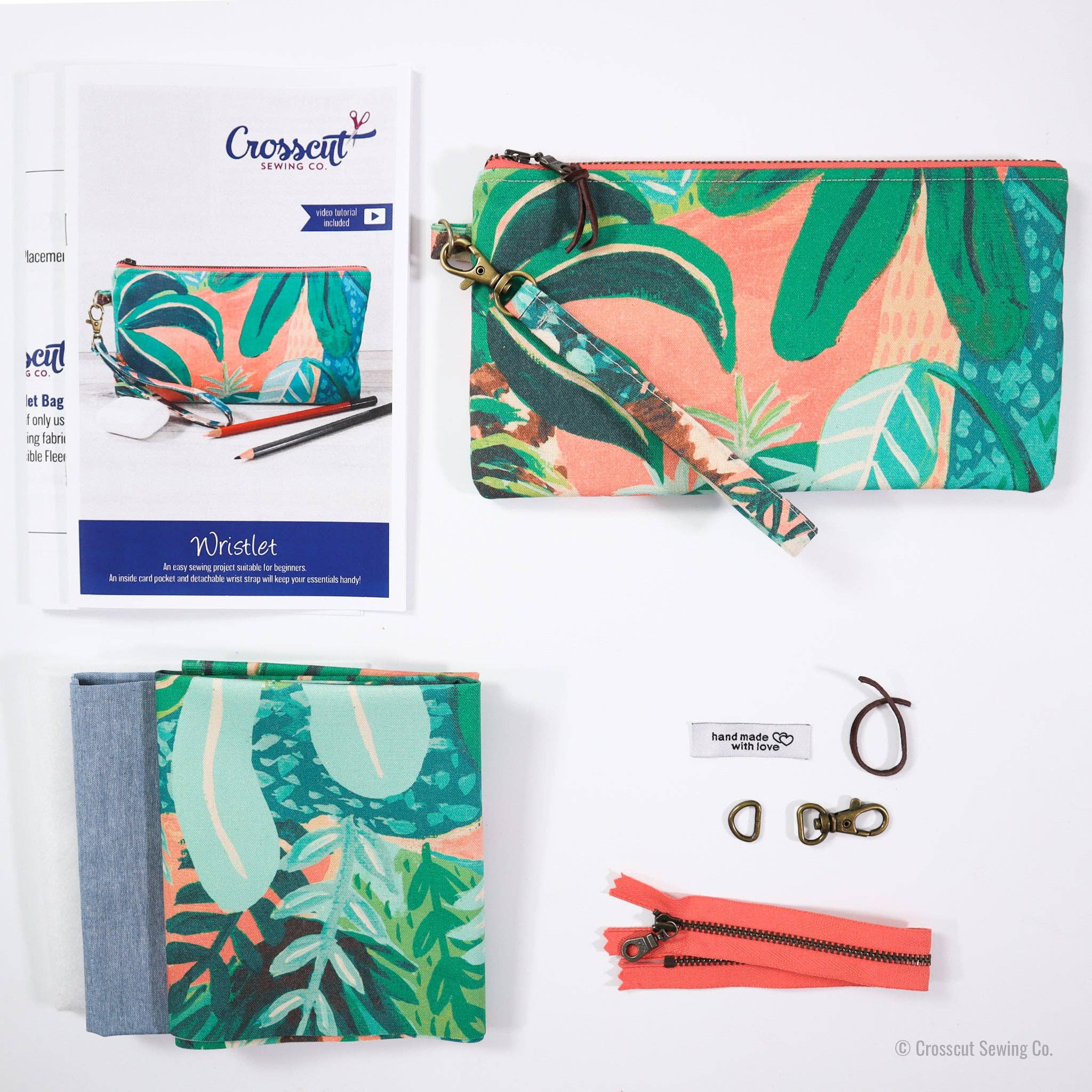 Crosscut Sewing Co. - Wholesale Craft Sewing Kit - Wristlet Sewing Kit - Adult Sewing Kit for Beginners81