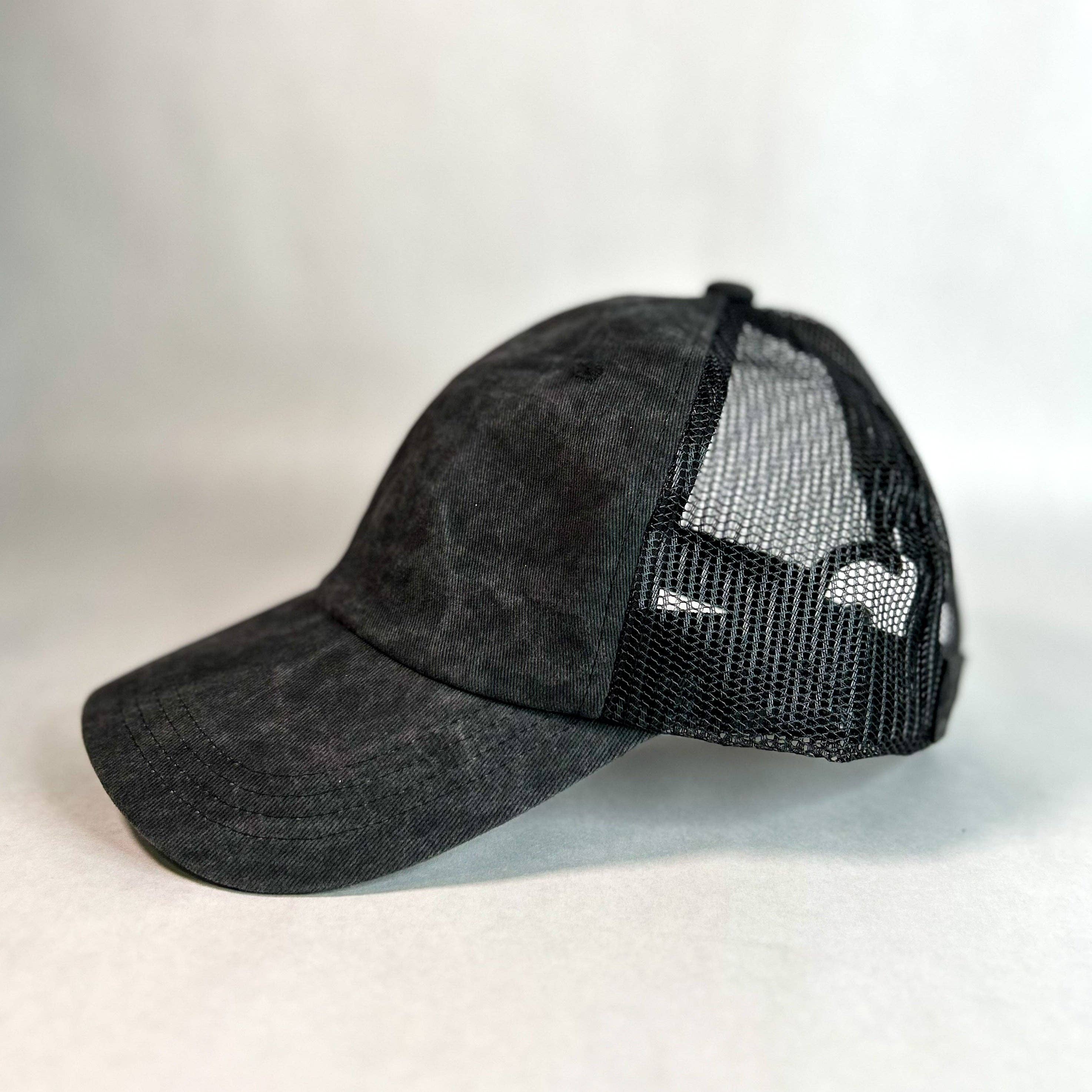 Red Sprite Hats - Wholesale Baseball Cap - Women's - Hidden Messy Bun Baseball Cap 2.0, High Ponytail Hat45