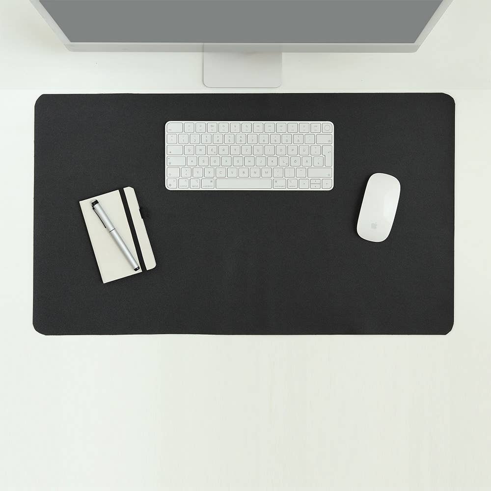 Desk pad, faux leather, black for wholesale on Faire4