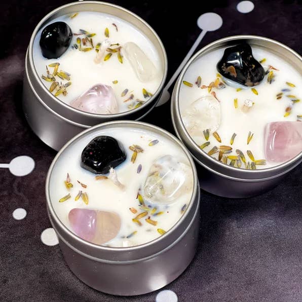 Zodiac Gemstone Candle | 4 oz Soy Wax Candle for wholesale by UniverseDelights