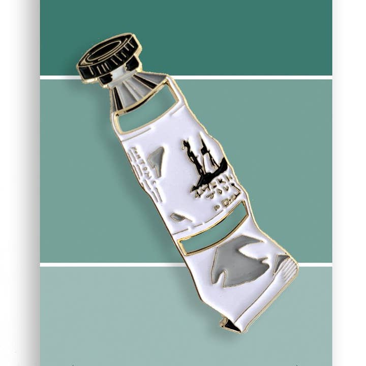 Cutout Paint Tube Enamel Pin for wholesale by Cami Monet