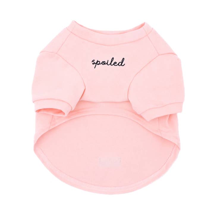 “Spoiled” Mock Neck Shirt - Cupid’s Blush for wholesale by Fur Elise Pets