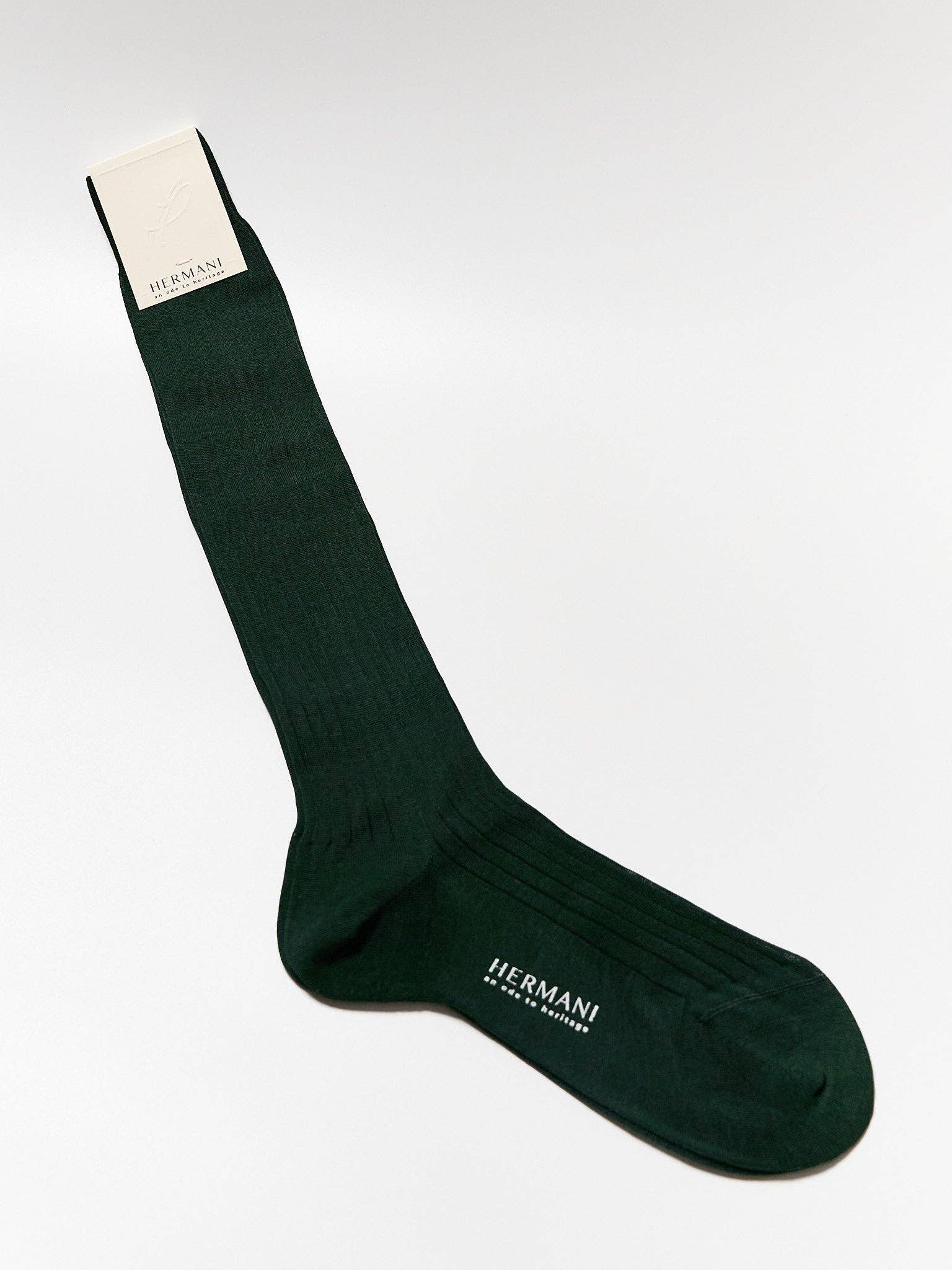 Hermani Heritage - Wholesale Socks - Women's - Donna Filo di Scozia Knee-High - Verdone5