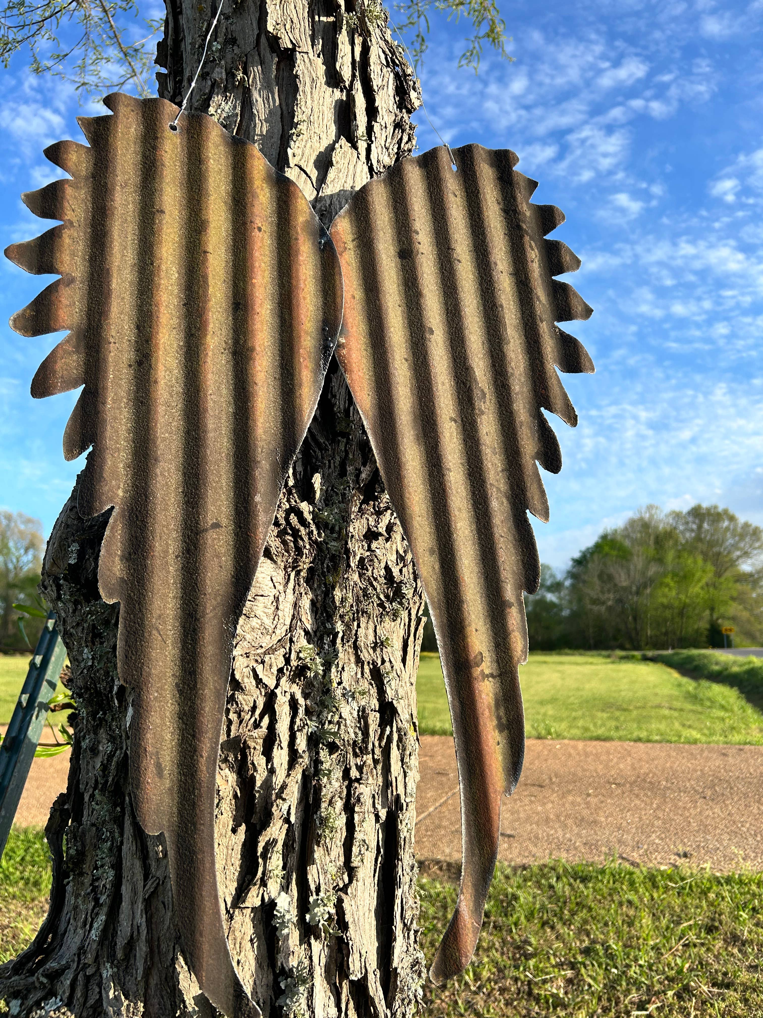 Slinging Sparks Metal Work LLC - Wholesale Wall Accent - Angel Wings Corrugated Tin, Metal Angel Wings4