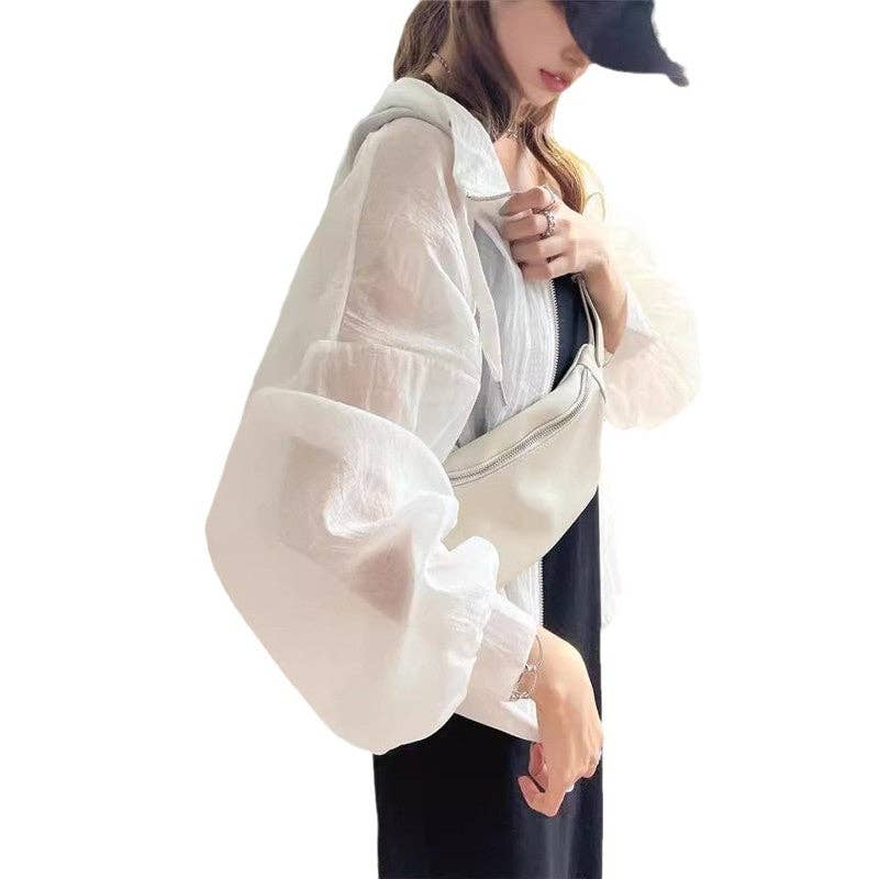 FurDecoration – Großhandel Hoodie – Damen – Leichtes einfarbiges Kapuzen-Sonnenshirt1