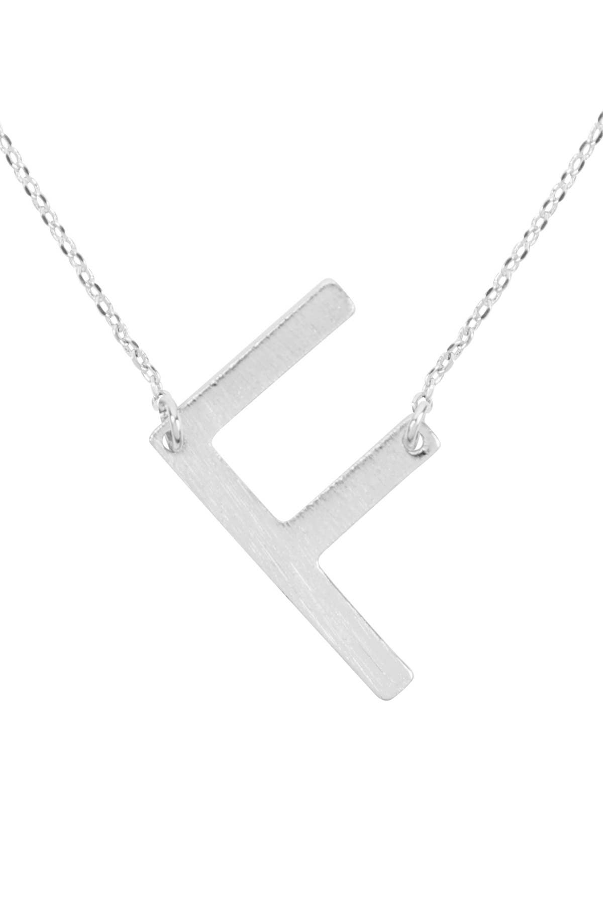 MYS Wholesale Inc - Wholesale Pendant/Charm Necklace - Initial Rough Finish Chain Necklace0