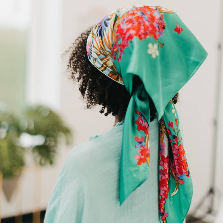 Pretty Simple - Wholesale Scarf - Women's - Floral Fashion Hair Scarf
