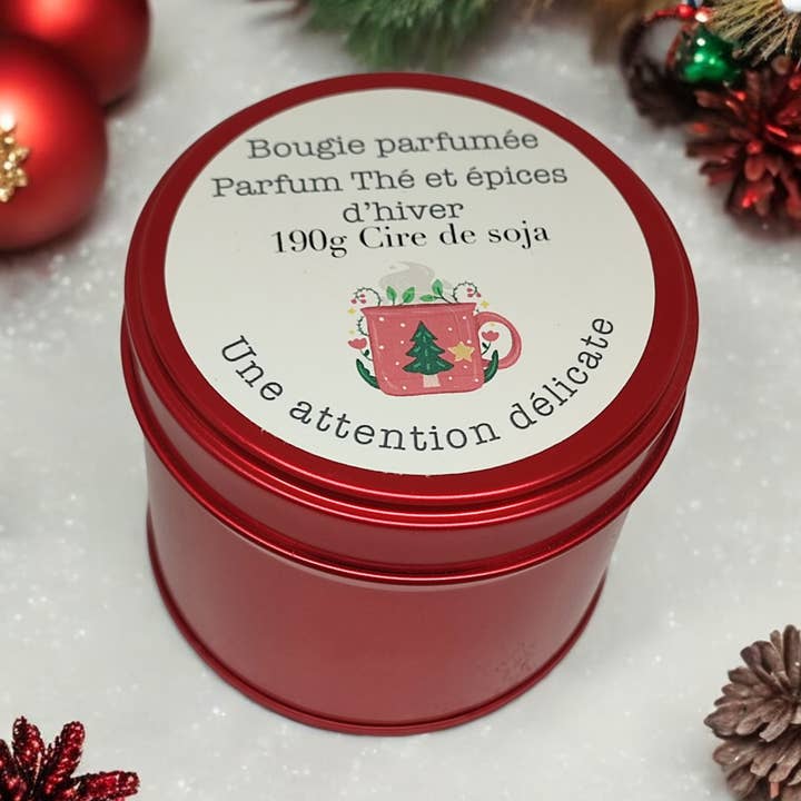 190 g doftljus med vinterte och kryddor för wholesale av Une attention délicate