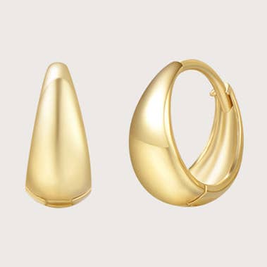 FANCIME Små avsmalnande 14K gult guld Hoop-örhängen för wholesale av Fanci Me Jewelry