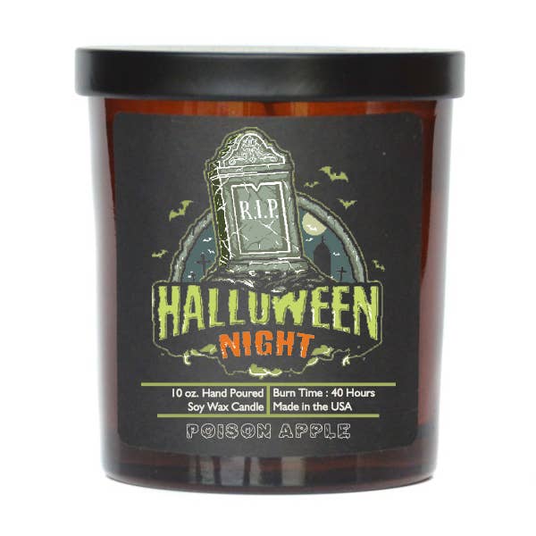 Driftless Studios - Wholesale Jar/Filled Candle - Halloween Night Soy Wax Candle - Halloween Candles0