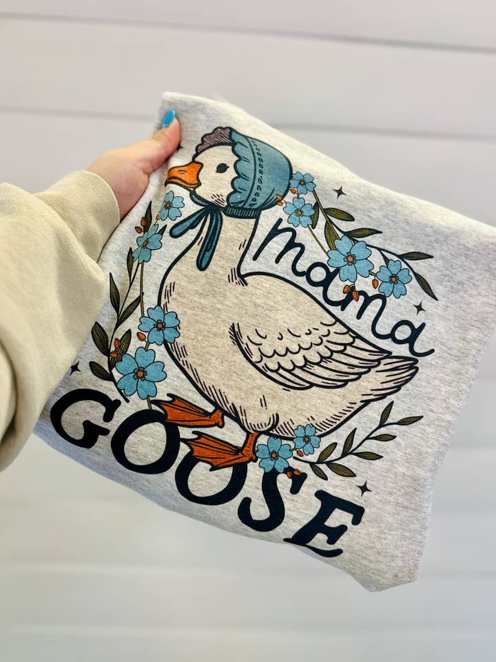 Jolene's Boutique - Wholesale Screen Printed T-Shirt - Women's - Mama Goose Cottagecore Tshirt or Crewneck