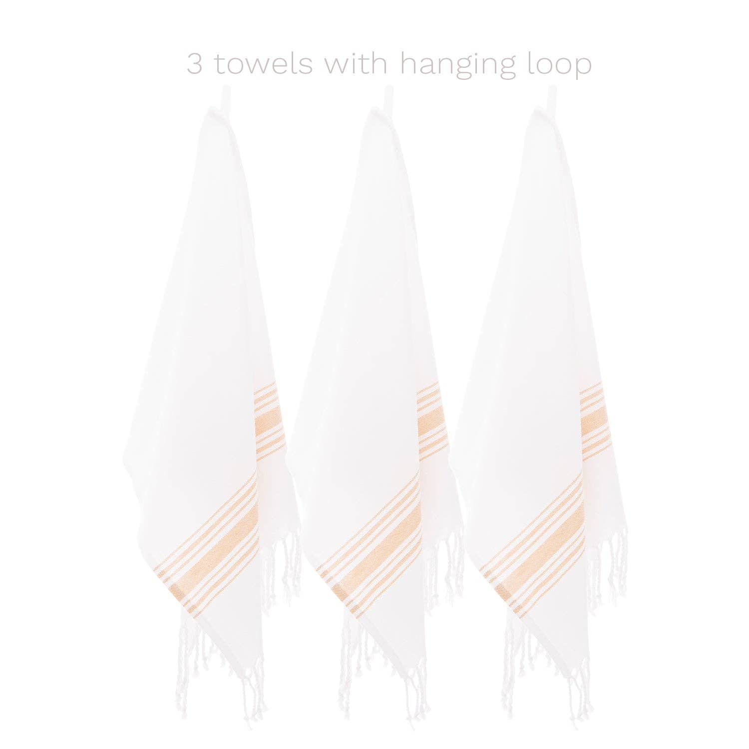 Barooga - Wholesale Hand Towel - Farmhouse Turkish Hand Towel (Set of 3), 18 x 38 inches20