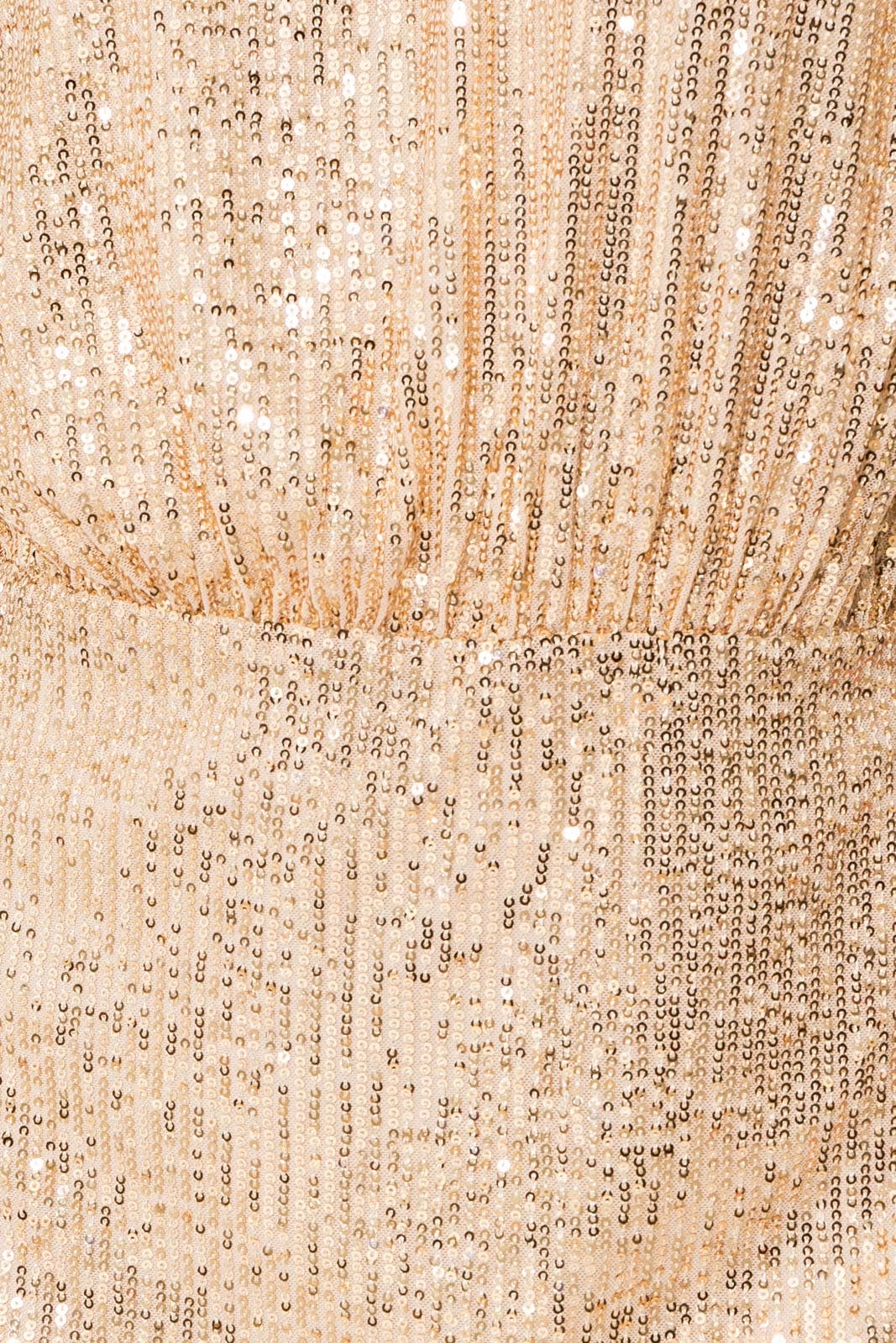 CHAMPAGNE MINI-ROBE À SEQUINS À ÉPAULES CINTRÉES en vente sur Faire9